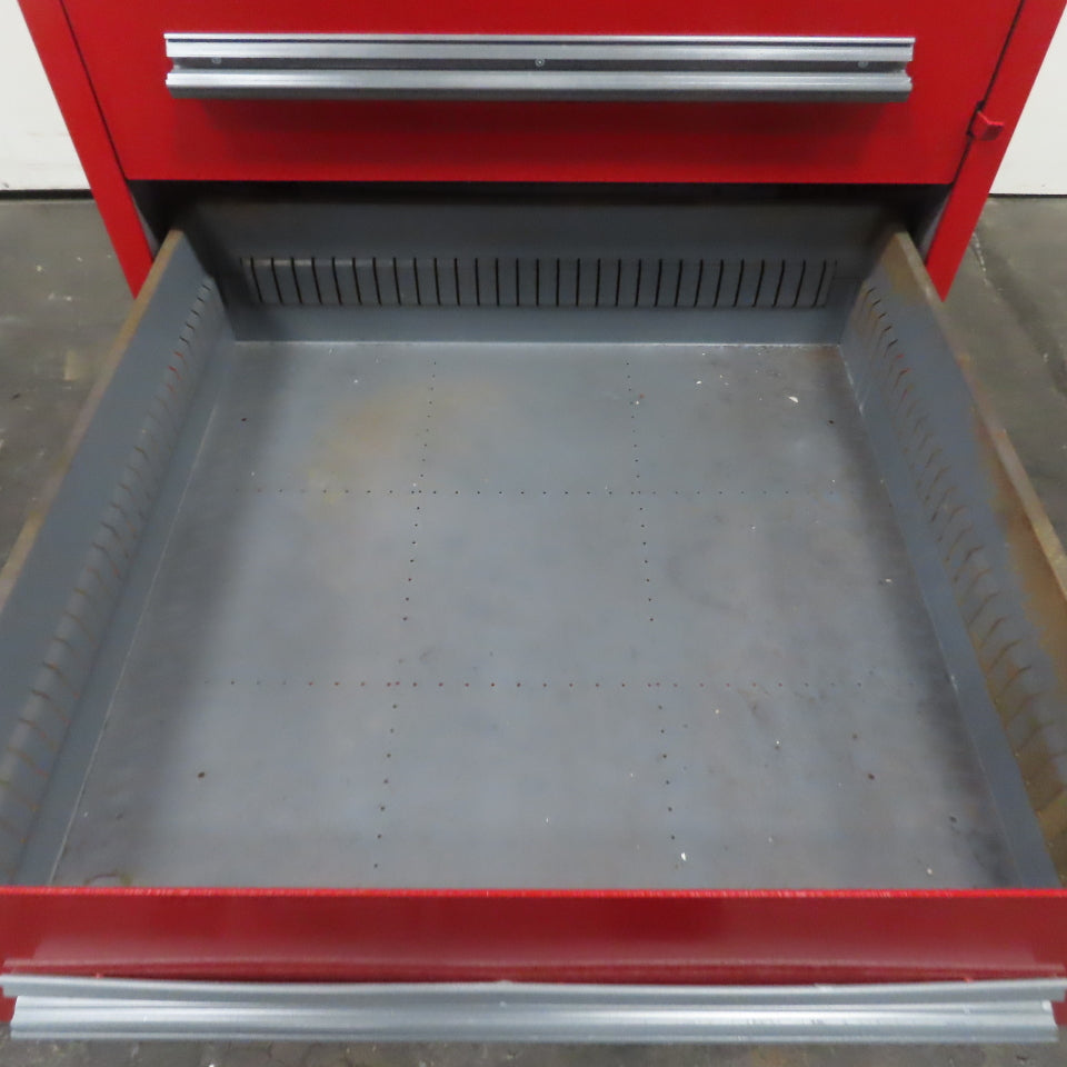 Stanley Vidmar 6 Drawer Small Parts Tool Storage Shop Cabinet 30" x 28" x 59"