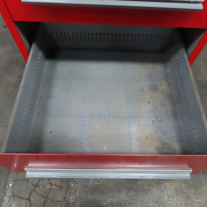 Stanley Vidmar 6 Drawer Small Parts Tool Storage Shop Cabinet 30" x 28" x 59"