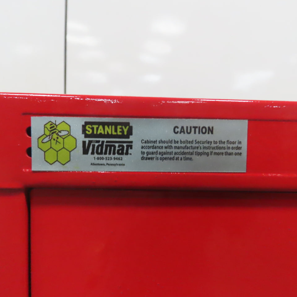 Stanley Vidmar 6 Drawer Small Parts Tool Storage Shop Cabinet 30" x 28" x 59"
