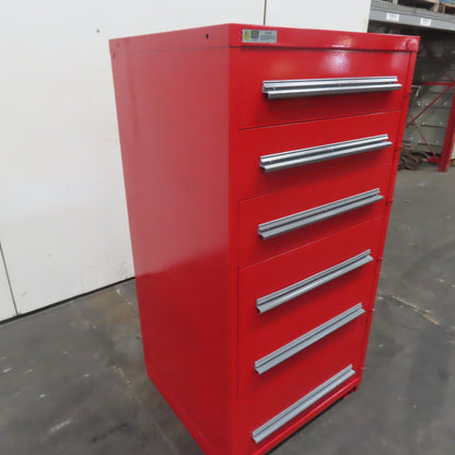 Stanley Vidmar 6 Drawer Small Parts Tool Storage Shop Cabinet 30" x 28" x 59"