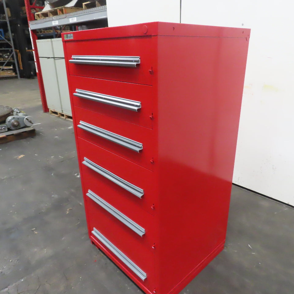Stanley Vidmar 6 Drawer Small Parts Tool Storage Shop Cabinet 30" x 28" x 59"