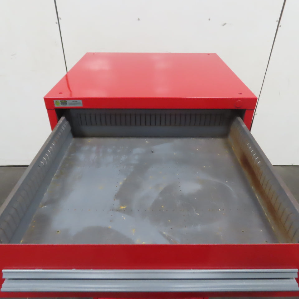 Stanley Vidmar 6 Drawer Small Parts Tool Storage Shop Cabinet 30" x 28" x 59"