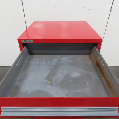 Stanley Vidmar 6 Drawer Small Parts Tool Storage Shop Cabinet 30" x 28" x 59"