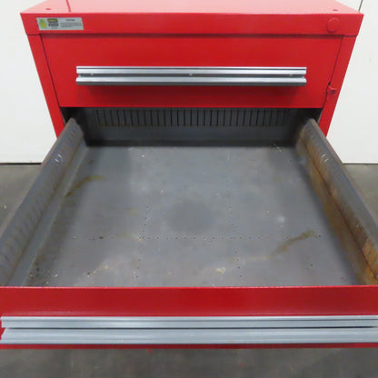 Stanley Vidmar 6 Drawer Small Parts Tool Storage Shop Cabinet 30" x 28" x 59"