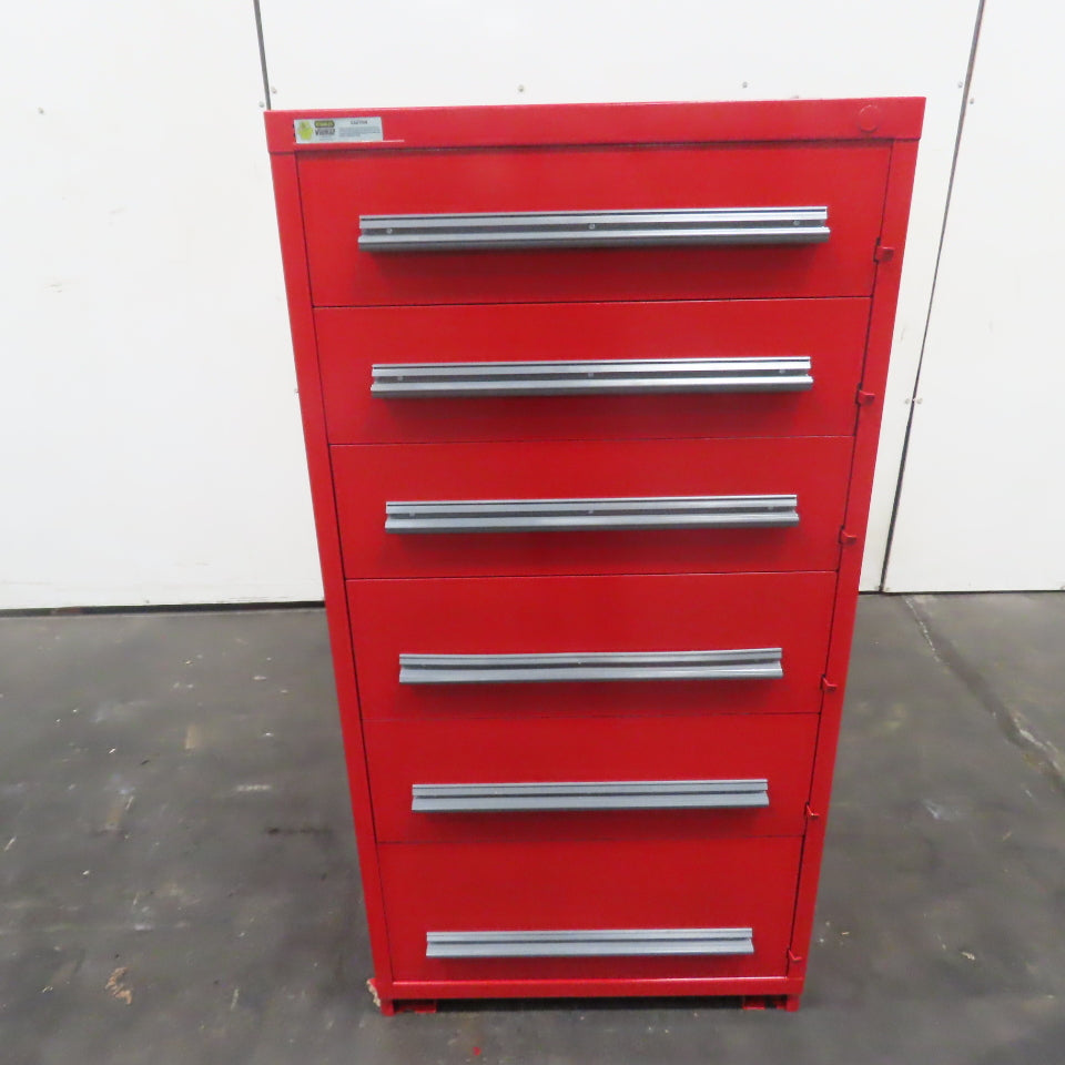 Stanley Vidmar 6 Drawer Small Parts Tool Storage Shop Cabinet 30" x 28" x 59"
