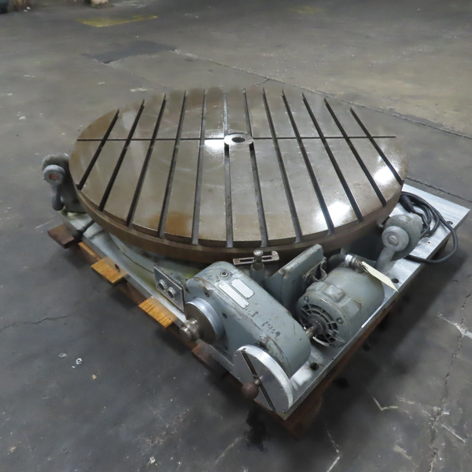 Pratt & Whitney 50" Plain Power Rotary Table 208-220/440V 3Ph 3/4HP