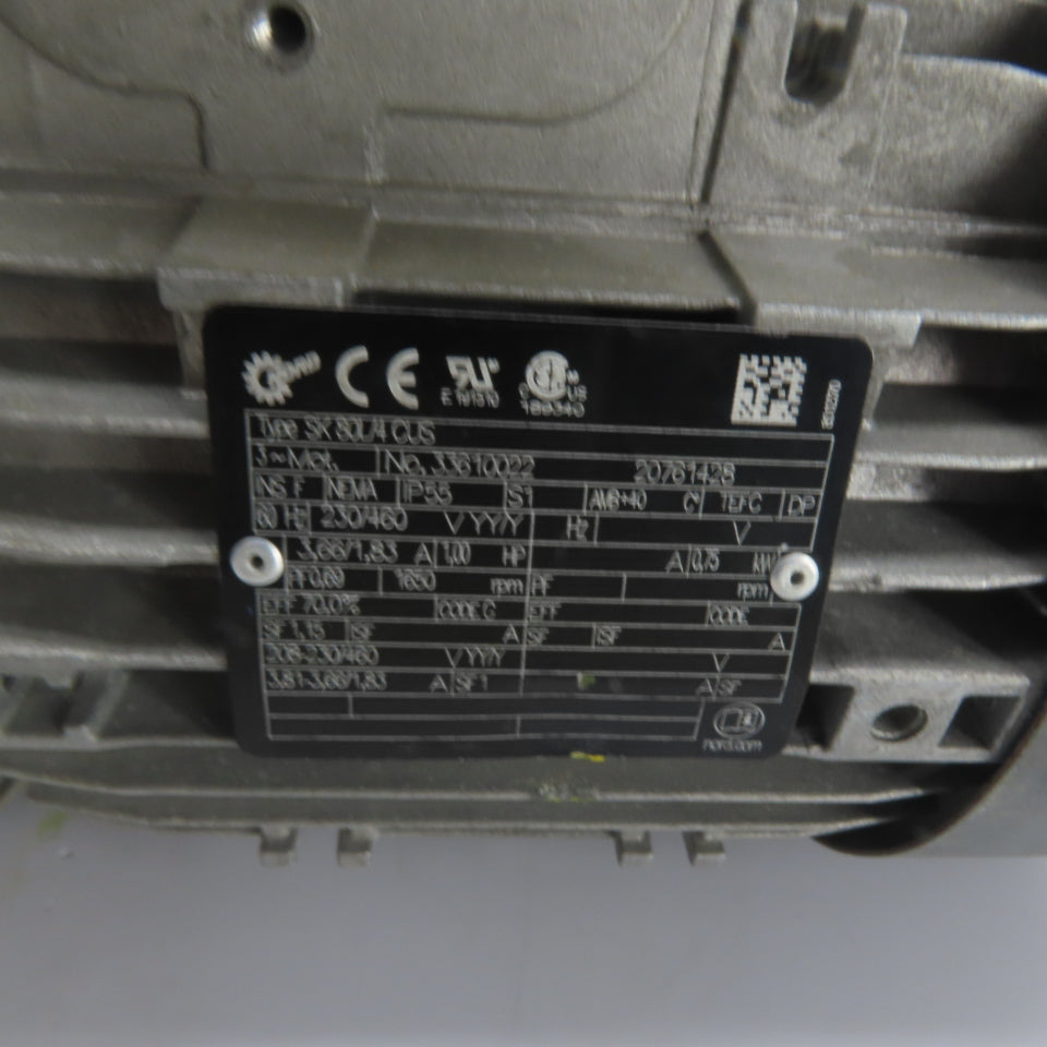 Nord SK 1SI75-N56C 1HP Helical Worm Gear Motor 230/460V 3Ph 60:1 Ratio