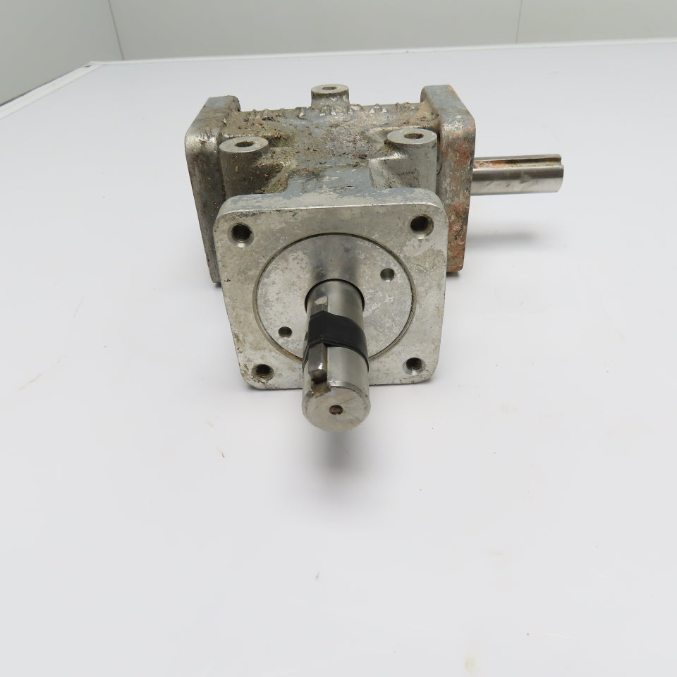Mitrpak 1:1 Ratio Right Angle Bevel Gearbox 4" Flange Mount 1" Shafts