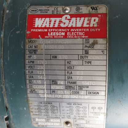 Cone Drive MHV35-8B 5HP Right Angle Gear Motor 230/460V 3Ph 60:1 Ratio