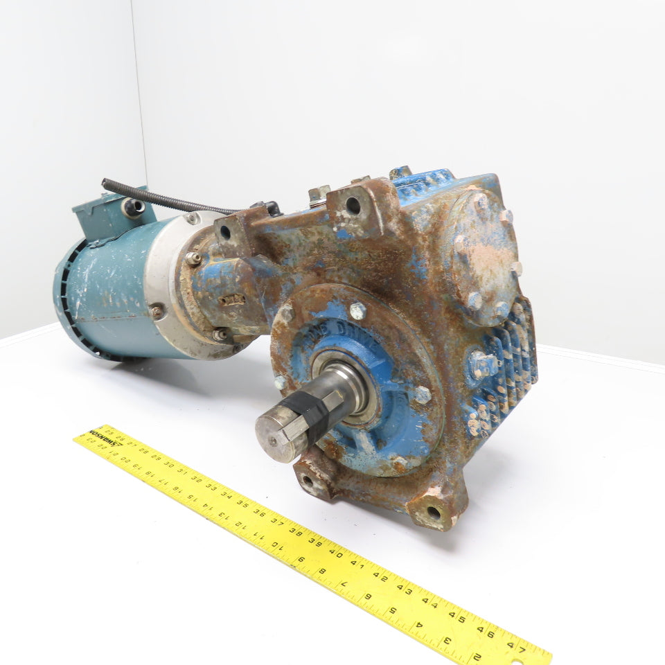 Cone Drive MHV35-8B 5HP Right Angle Gear Motor 230/460V 3Ph 60:1 Ratio