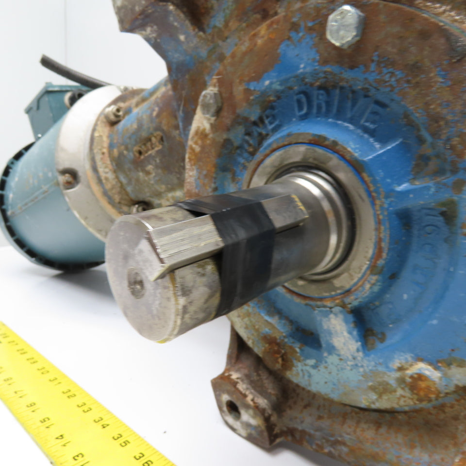 Cone Drive MHV35-8B 5HP Right Angle Gear Motor 230/460V 3Ph 60:1 Ratio