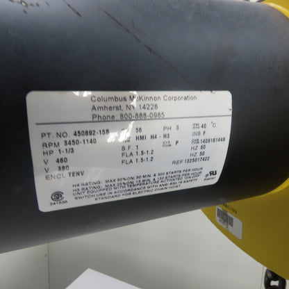 Budgit BEHC5032 1/2 Ton 1000LB 2-Speed Electric Chain Hoist 460/380V 3Ph 12'Lift