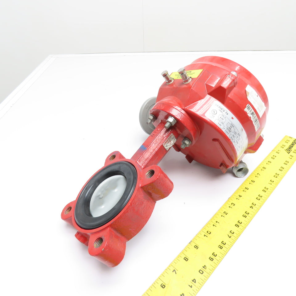 Bray 70-0061-113D0-536/A Electric Actuator with 3" Lug Butterfly Valve 120V 1Ph