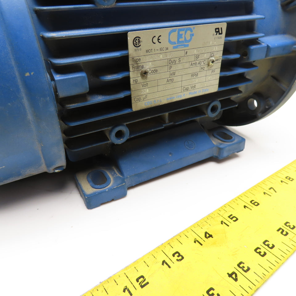 CEG MM90LB2/2 3HP 2.2kW Electric Motor 230V 1Ph 3360RPM 90L Frame