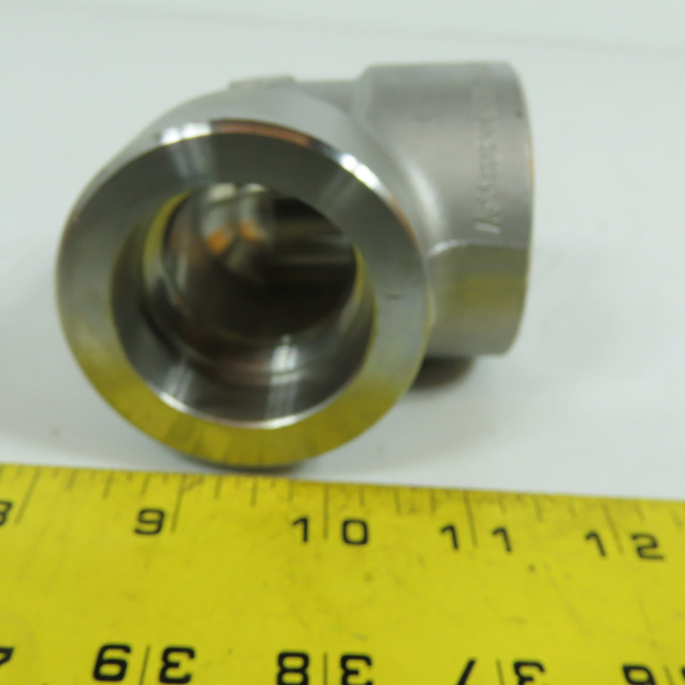 1-1/4" 3000# Forged Threaded 90° Pipe Elbow NPY x Socket Weld