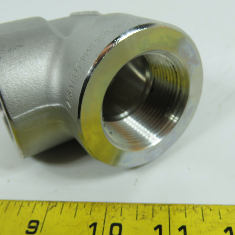 1-1/4" 3000# Forged Threaded 90° Pipe Elbow NPY x Socket Weld