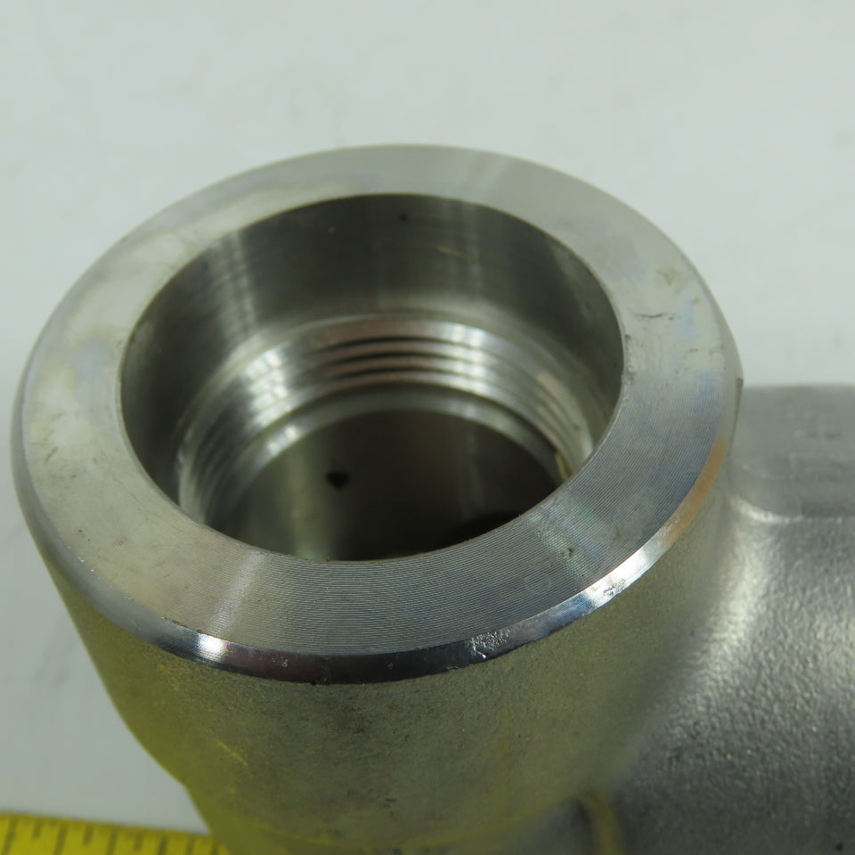 1-1/4" 3000# Forged Threaded 90° Pipe Elbow NPY x Socket Weld