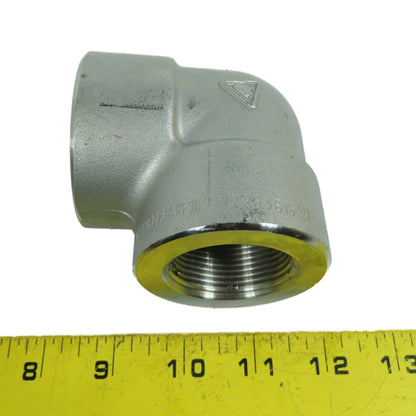 1-1/4" 3000# Forged Threaded 90° Pipe Elbow NPY x Socket Weld
