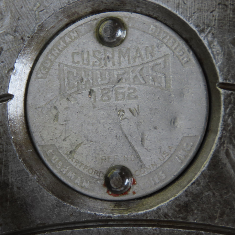 Cushman 12" 4-Jaw 4 Slot Independent Lathe Chuck 3.625" Thru Bore