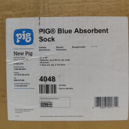 New Pig 4048 Universal Absorbent Socks 3" x 48" Box Of 29