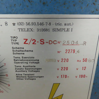 Simplex Rapid Z/2-S-DC Motorized Spring Wire Dereeler Decoiler 220V (See Desc)