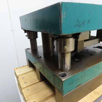 16" x 14" Steel Die Shoe Set 13" Throat Dual Pin 5" Open Height