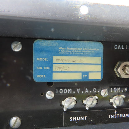 Gulton West Instrument FS01W6D-S44F Transducer Shunt Signal Transducer