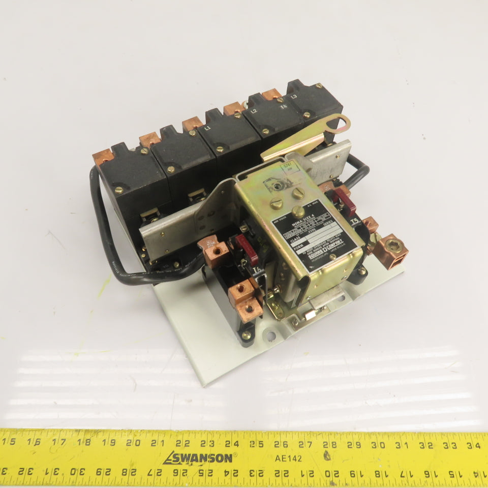 Square D 8536 F0-6 NEMA Size 4 3-Pole Magnetic Motor Starter 600VAC Ser C