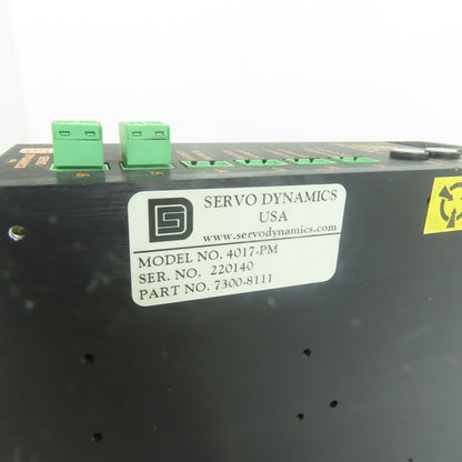 Servo Dynamics 7300-8111 4017-PM Servo Power Module 170VDC