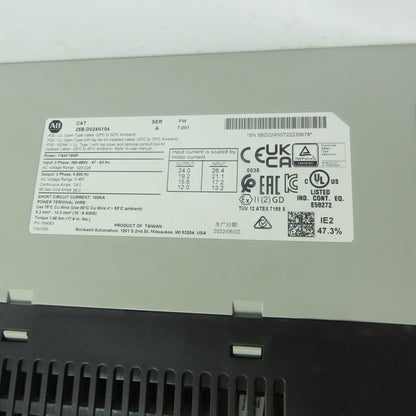 Allen-Bradley 25B-D024N104 15HP PowerFlex 525 Drive 480VAC 3Ph Ser A FW 7.001