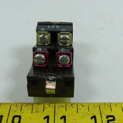 Westinghouse 180C138G01 L-56 Interlock Auxiliary Contact 1NO/1NC 600VAC