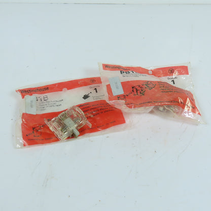 Westinghouse PB1B Pushbutton Normally Closed Contact Block 600V Lot Of 2