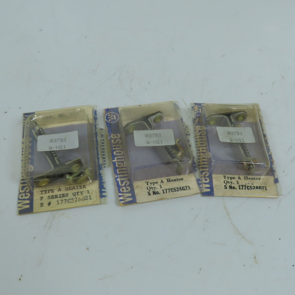 Westinghouse 177C524G21 03781 Type A Overload Relay Heater Element Lot Of 3