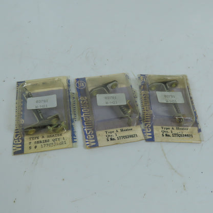 Westinghouse 177C524G21 03781 Type A Overload Relay Heater Element Lot Of 3