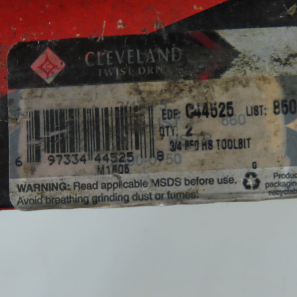 Cleveland C44525 3/4" Mo-Max HSS Square Lathe Tool Bits Unused Lot Of 2