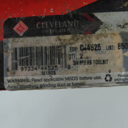 Cleveland C44525 3/4" Mo-Max HSS Square Lathe Tool Bits Unused Lot Of 2