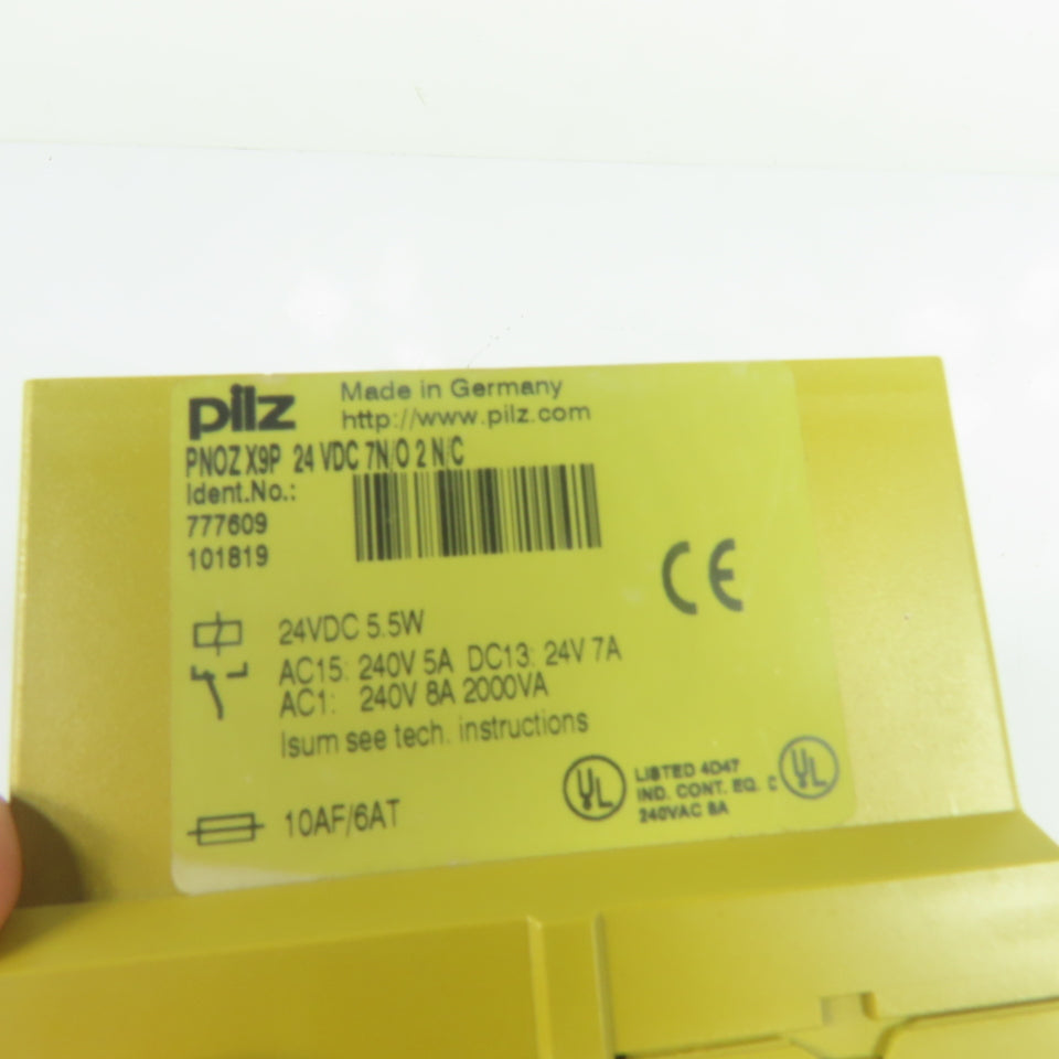 Pilz 777609 PNOZ X9P Safety Relay 7N/O 2N/C 24VDC