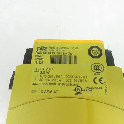 Pilz 777760 PNOZ X8P 24VDC Safety Relay Module 3N/O 2N/C 2SO Contacts