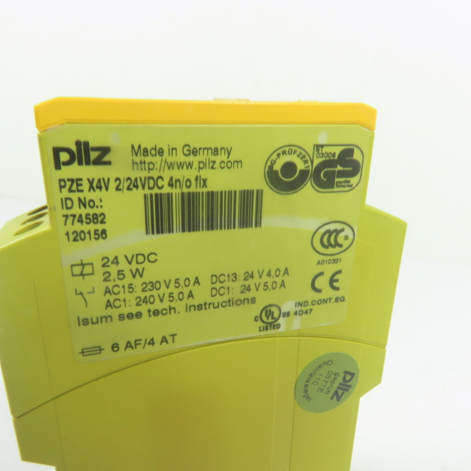 Pilz 774582 PZE X4V 2/24VDC 4n/o fix Safety Relay Contact Expansion Module 24VDC