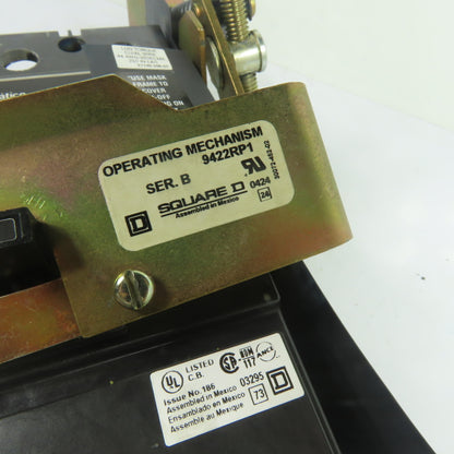 Square D KAL36175 175A 3Pole Circuit Breaker 600V w/ 9422RP1 Operating Mechanism