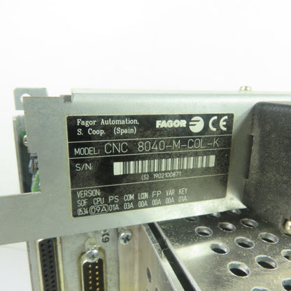 Fagor UC 8040 CNC 8040-M-COL-K CNC Operator Control Panel