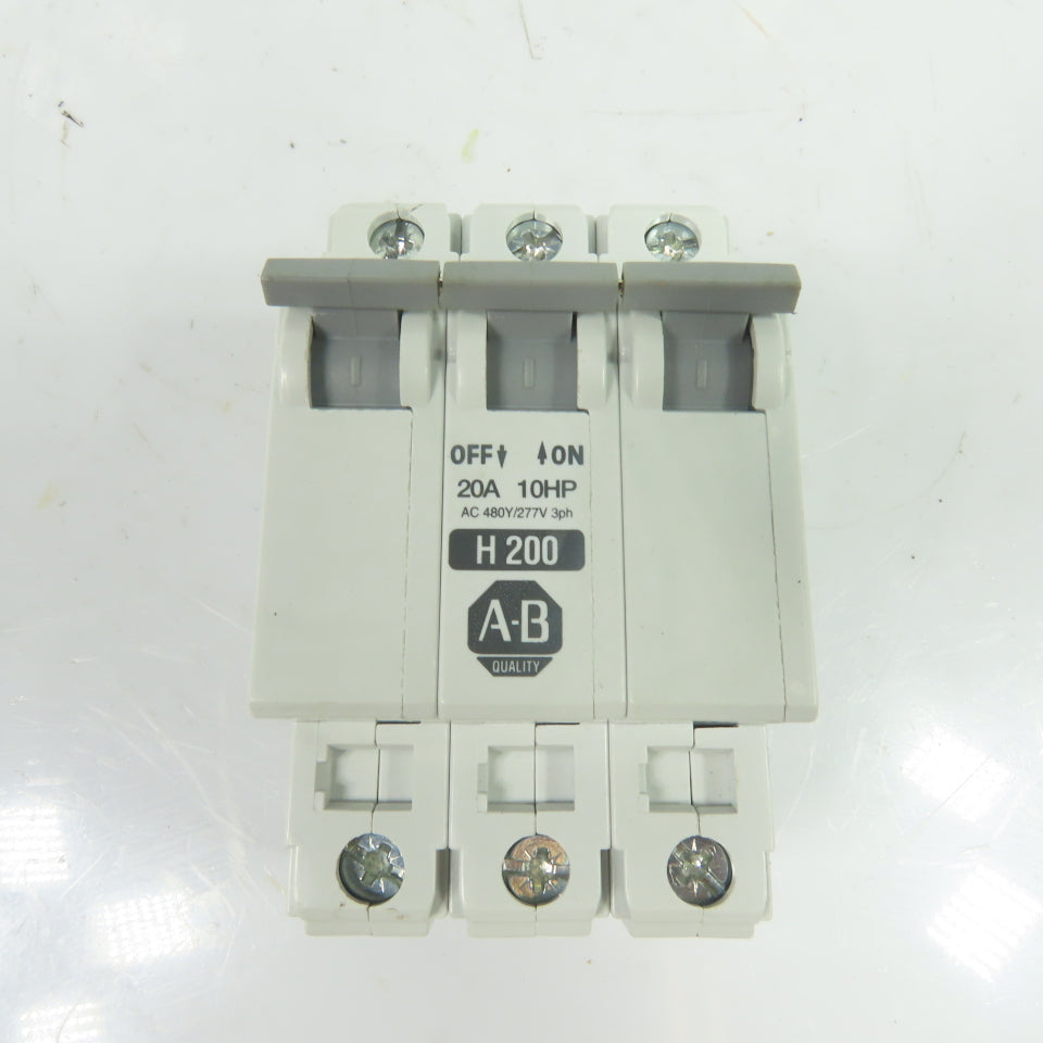 Allen-Bradley 1492-CB3-H200 20A 3-Pole Manual Circuit Breaker 480Y/277V 3Ph