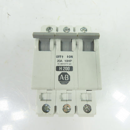 Allen-Bradley 1492-CB3-H200 20A 3-Pole Manual Circuit Breaker 480Y/277V 3Ph