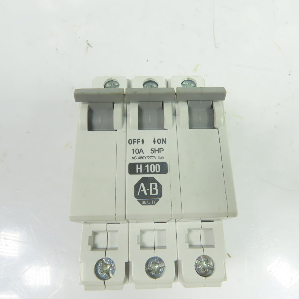 Allen-Bradley 1492-CB3-H100 10A 3-Pole Manual Circuit Breaker 480Y/277V 3Ph