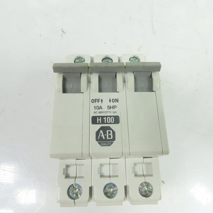 Allen-Bradley 1492-CB3-H100 10A 3-Pole Manual Circuit Breaker 480Y/277V 3Ph