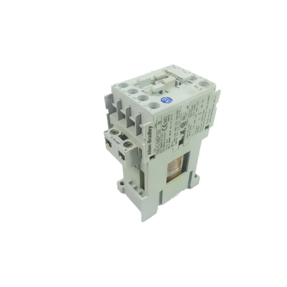 Allen-Bradley 100-C16D*10 16A 3-Pole IEC Contactor 24VDC Coil 600VAC Max