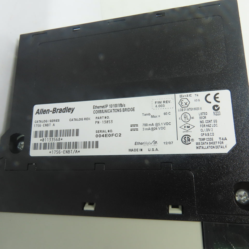 Allen-Bradley 1756-ENBT Ser A Ethernet/IP 10/100 Mb/s Communications Bridge
