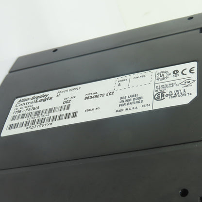 Allen-Bradley 1756-A13 13-Slot ControlLogix Chassis w/ 1756-PA75 Power Supply