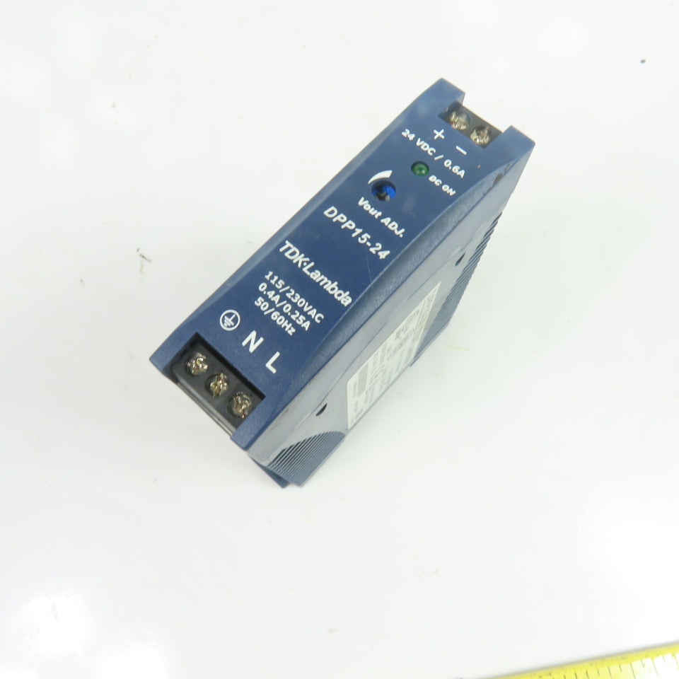TDK-Lambda DPP15-24 24VDC DIN Rail Power Supply 115/230VAC Input