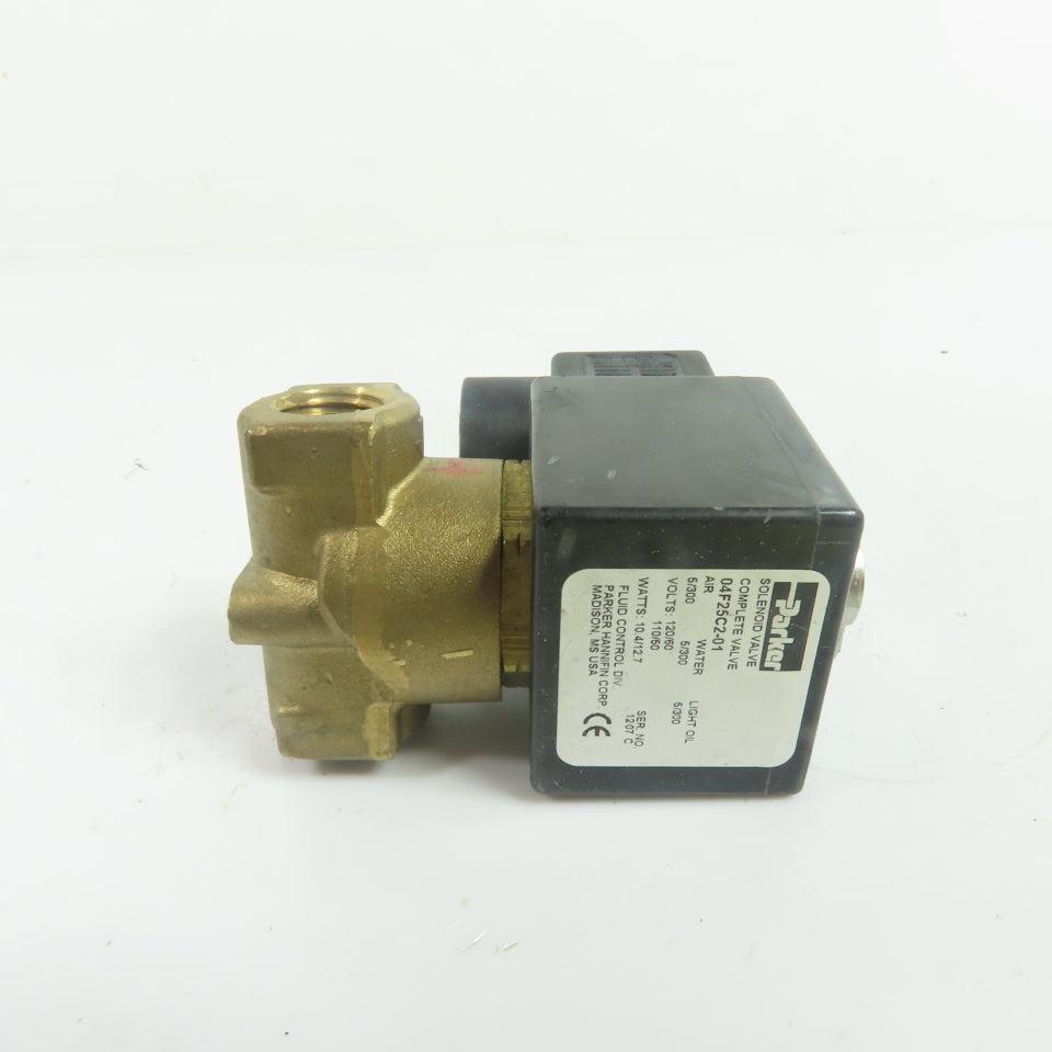 Parker 04F25C2-01 2-Way Solenoid Valve 1/4" NPT 110/120VAC
